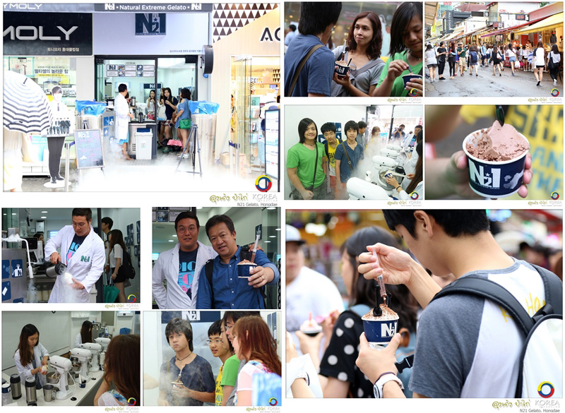 N21 Gelato ร้านไอศกรีมไนโตรเจนเหลว ยอดนิยมใน Hongdae