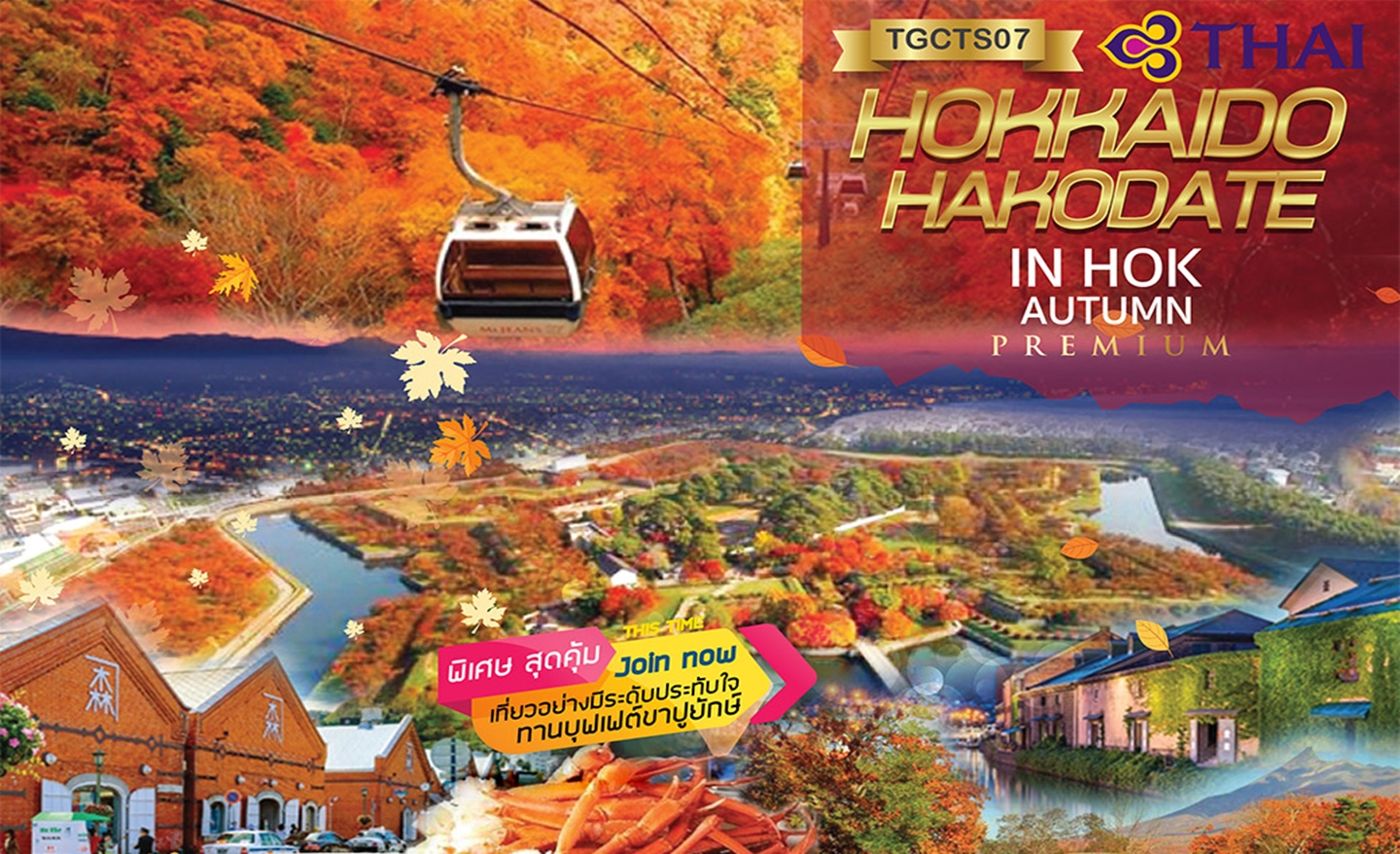 ทัวร์ญี่ปุ่น Hokkaido Hakodate 6D4N Premium Autumn (ก.ย.-พ.ย.62)