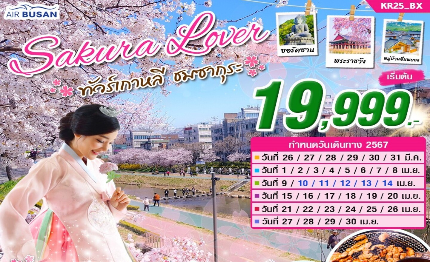 ทัวร์เกาหลี Sakura Lover (มี.ค.-เม.ย.67)