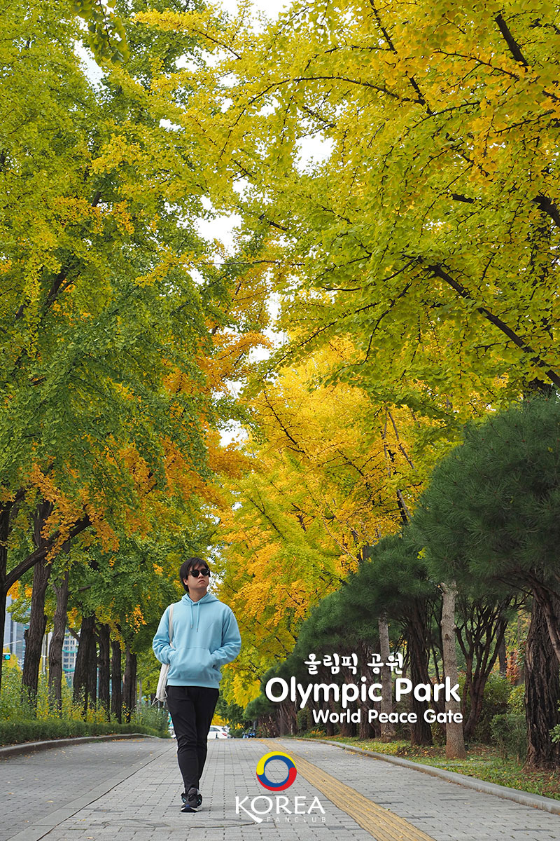 Olympic Park อุทยานโอลิมปิก (World Peace Gate) ใบไม้เปลี่ยนสี โซล