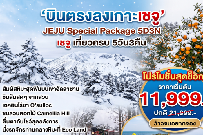 ทัวร์เกาหลี Jeju Special Winter 5D3N (ม.ค-มี.ค.70)